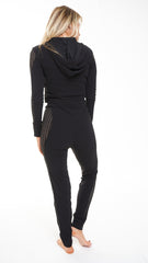 Crochet Net Panel Hooded Tracksuit