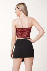 Bandeau Lace Crop Top