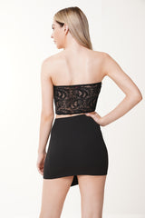 Bandeau Lace Crop Top