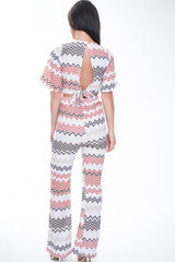 Chevron Print Crop Top & Trouser Co-ord