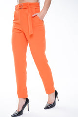 Trousers With Adjustable Buckle Belt