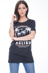 Malibu Graphic Glitter T-Shirt