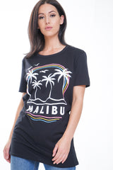 Malibu Graphic Glitter T-Shirt