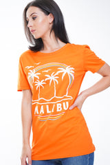 Malibu Graphic Glitter T-Shirt