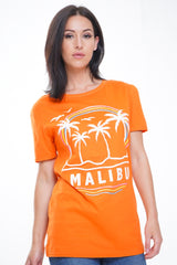 Malibu Graphic Glitter T-Shirt