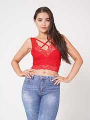 Scallop Lace Crop Top