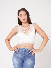 Scallop Lace Crop Top