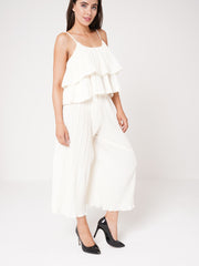 Falten-Frill Cami Top & Hosen-Co-ordte