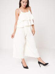 Falten-Frill Cami Top & Hosen-Co-ordte