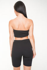 Bandeau Crop Top & Cycling Shorts Co-ord