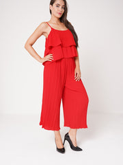 Falten-Frill Cami Top & Hosen-Co-ordte