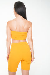 Bandeau Crop Top & Cycling Shorts Co-ord