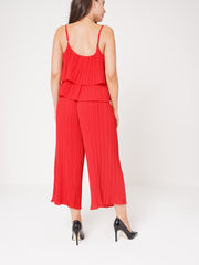 Falten-Frill Cami Top & Hosen-Co-ordte