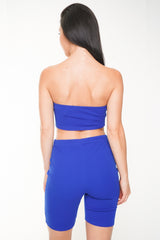 Bandeau Crop Top & Cycling Shorts Co-ord