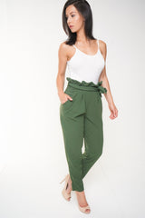 New Paper Bag Tie Waist Trousers