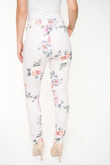 Maßgeschneiderte Blumenhose mit Blumendruck