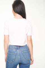 Rainbow Foil VOGUE Print Crop Top