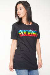 Camiseta de estampado de vogue de lámina de arcoirbow