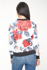 Floral Print Bomber Jacket