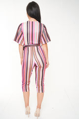 Envoltura delantero de culotte de rayas múltiples frontales