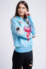 Hooded Monster Printed Sweatshirt Jumper