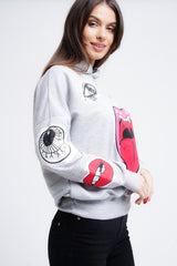 Hooded Monster Printed Sweatshirt Jumper