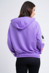 Hooded Monster Printed Sweatshirt Jumper