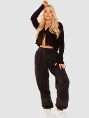 Tie Front Knit Cardigan Top