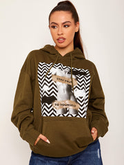 Stay True Graphic Fleeced Hoodie