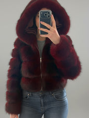 Hooded Faux Fur Puffer Coat
