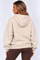 Bold Lips & Slogan Graphic Print Hoodie
