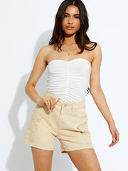 High Tailed Denim Cargo Shorts