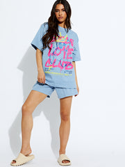 Self Love Club Oversized T-Shirt & Shorts Co-ord