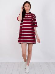 Striped Oversized Boyfriend Tunic T-Shirt