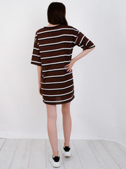 Striped Oversized Boyfriend Tunic T-Shirt