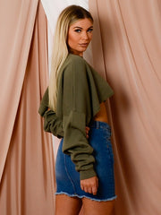 Kruppierter Fledermaus -Strickpullover