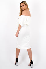 Wrap Front Gürteltier Midi Kleid