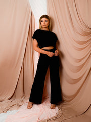 Ribbed Belted Lounge Set