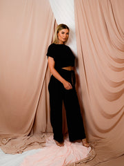 Ribbed Belted Lounge Set