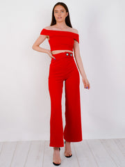 Bardot Top & Button Trouser Co-ord