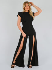 Split Leg Frill Detail Jumpsuit