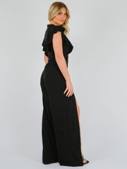 Split Leg Frill Detail Jumpsuit