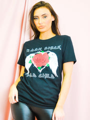 Rock Chick Rose Printed T-Shirt