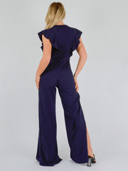Split Leg Frill Detail Jumpsuit