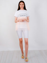 Coco Love Mesh Layered T-Shirt