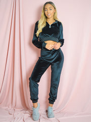 Velours zip hoodie & jogger coöperatie