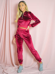 Velours zip hoodie & jogger coöperatie