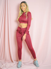 Naaddetail jogger lounge set