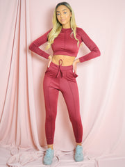 Naaddetail jogger lounge set