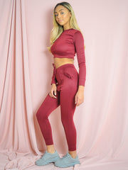 Naaddetail jogger lounge set